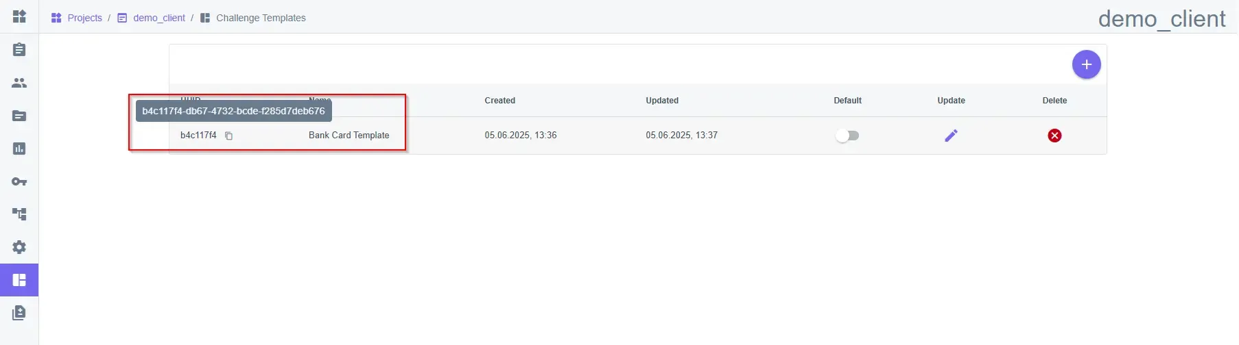 Step 7 – Template UUID