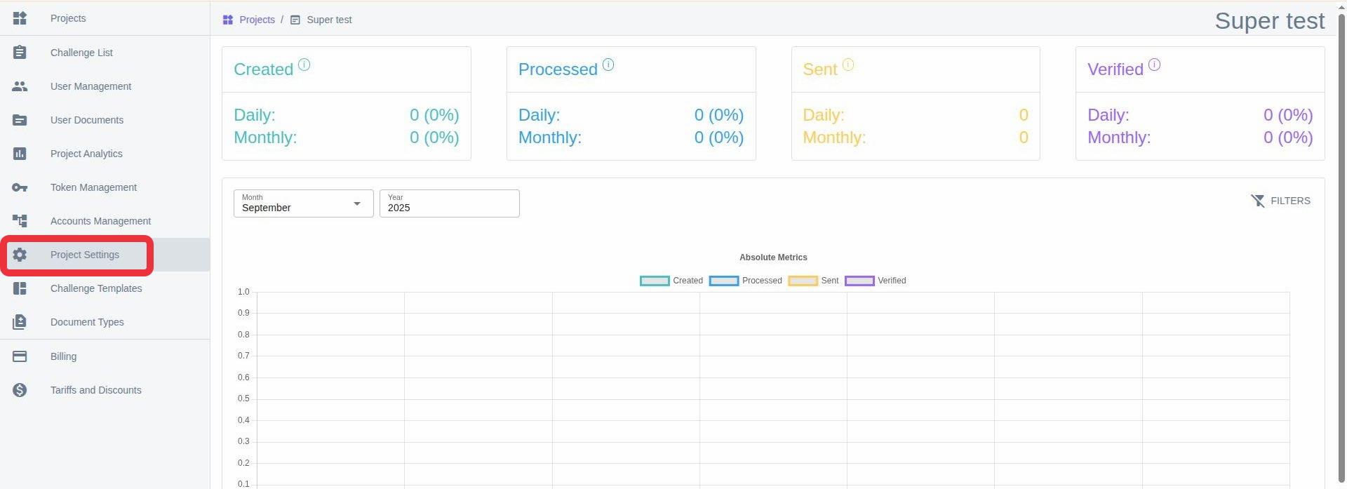 Project settings location