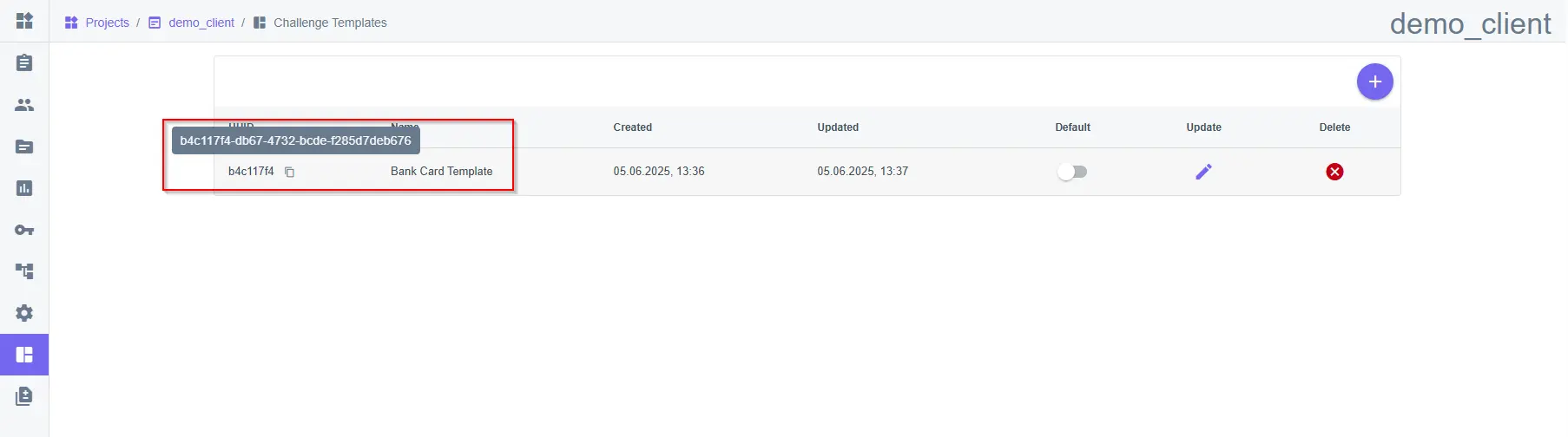 Step 7 – Template UUID